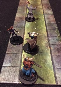 Players chase down the guy who stole the orb.